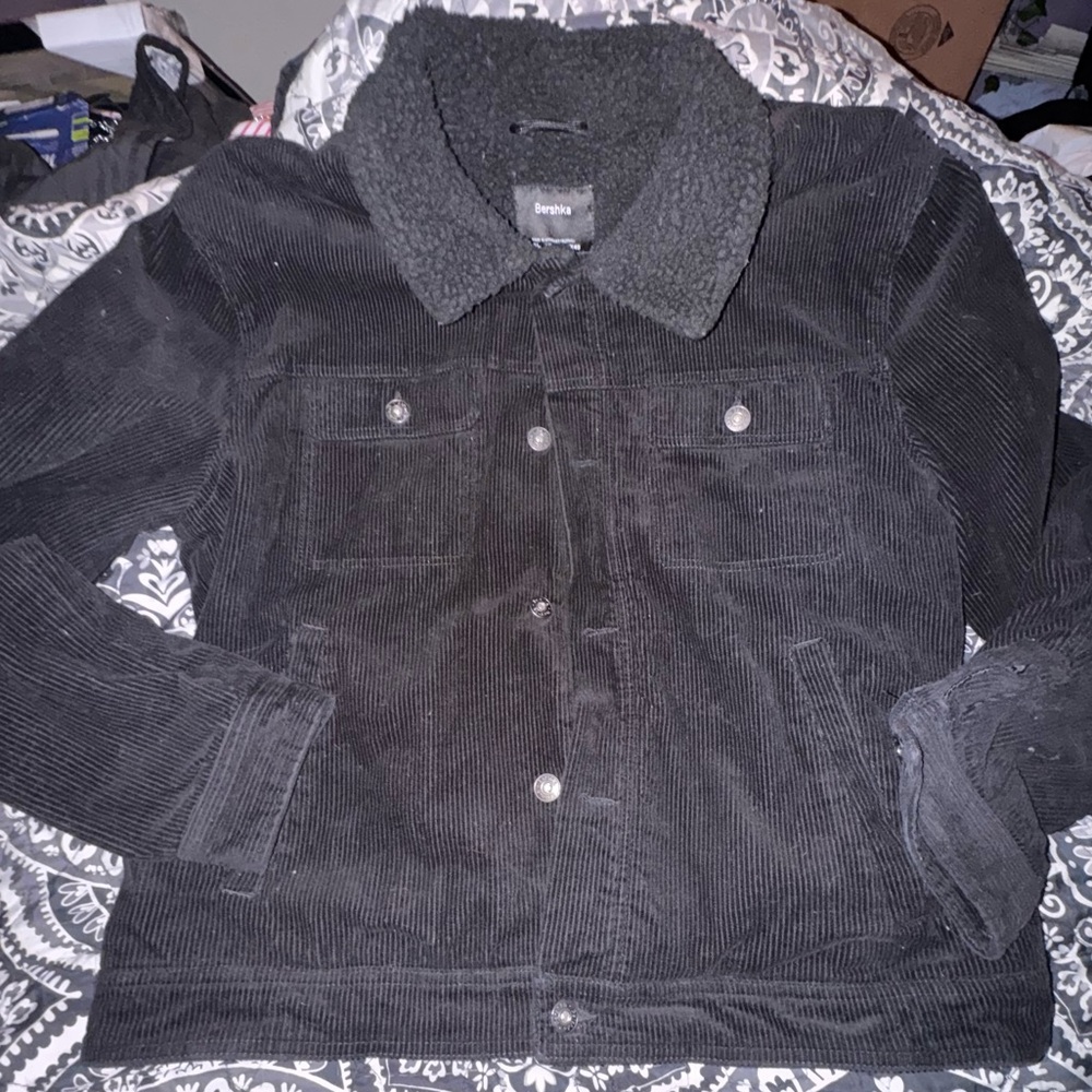 Bershka Black Corduroy Jacket